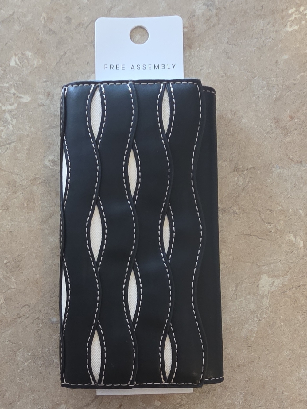 FREE ASSEMBLY Women's Black Wallet with Cream Accents